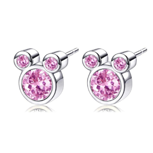 Mickey Mouse Pink Ice Earrings - Picture 1 of 2